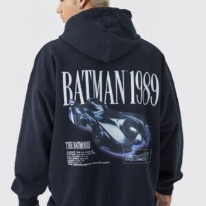 OVERSIZED BATMAN CAR LICENSE HOODIE