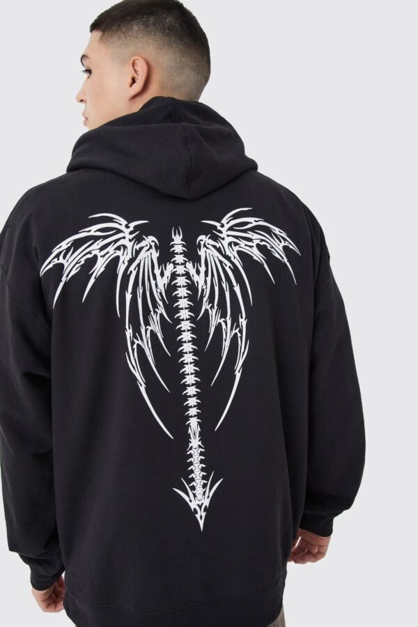 OVERSIZED OFCL GOTHIC GRAPHIC HOODIE.