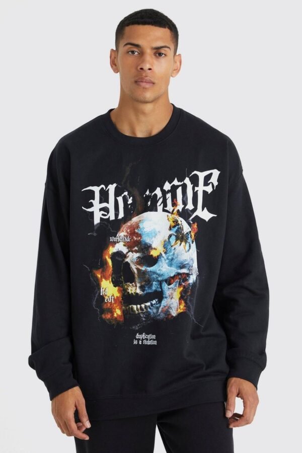 SKULL GRAPHIC SWEATSHIRT